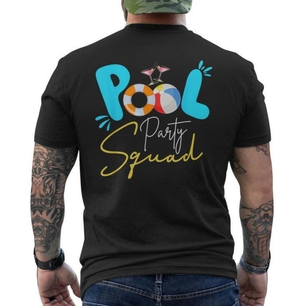 Pool Party Squad Birthday Summer Matching Graphic T Shirt